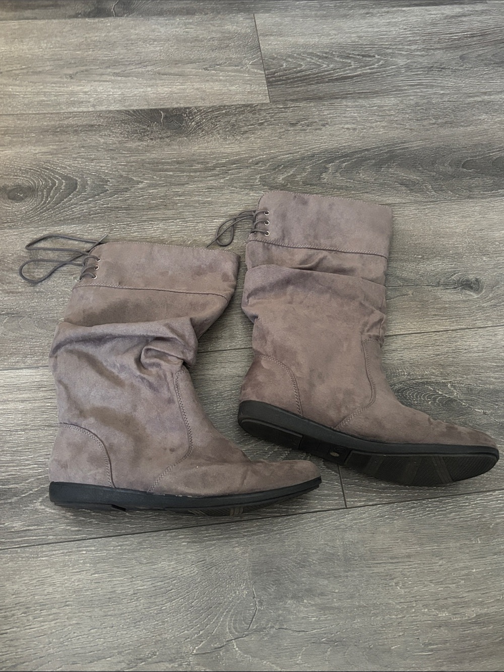 Arizona Jean Company Taupe Slouch Mid-Calf Boots